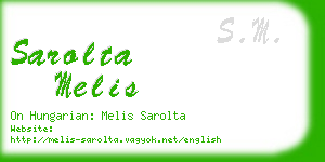 sarolta melis business card
